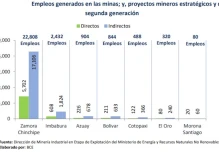 La minería genera 27.876 plazas de empleo en Ecuador, según datos del Banco Central