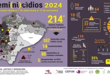 Ecuador registra al menos 1.921 feminicidios desde 2014 