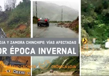 Vías de Loja y Zamora Chinchipe afectadas por época invernal