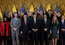 Lasso recibió a una delegación de senadores estadounidenses en Carondelet