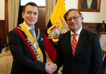 Noboa mantuvo con Petro su primera reunión como presidente