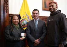 Daniel Noboa otorgó reconocimiento a Michael Morales