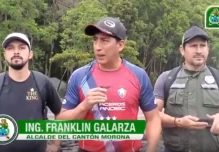 Autoridades inspeccionaron los ríos Volcán y Upano tras el descenso de material desde el Sangay