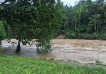 Desborde del río causa alerta en Morona Santiago