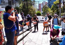 Kichwas protestaron en Quito por derrame del 7 de abril