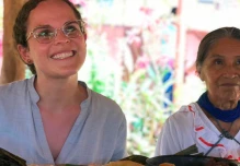 María Brown recorrió Sarayaku por daños en escuelas