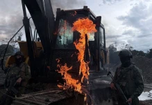 El Ejército desmanteló campamento de minería ilegal en Gualaquiza