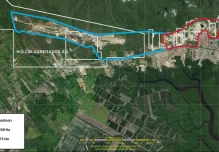 La construcción de la mina El Domo está suspendida