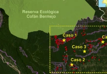 Deforestación por minería se acelera en inmediaciones de la Reserva Cofán-Bermejo