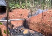 Refinería artesanal de crudo fue desmantelada en Sucumbíos