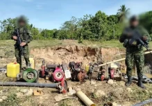 Destruyen cinco unidades de minería ilegal en Antioquia vinculadas al Clan del Golfo