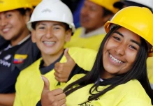 Noboa inspeccionó la rehabilitación de la vía E45 en la Amazonía 