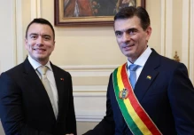 Daniel Noboa y Rodrigo Paz reinician cooperación entre Ecuador y Bolivia
