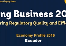 Ecuador cae al puesto 117 en el ranking ‘Doing Business’ 2016