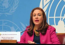 Espinosa nominada para secretaría de la OEA sin apoyo de Ecuador
