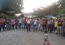 Las protestas contra Petroecuador siguen en la comunidad kichwa de Edén