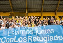 Aucas abre su estadio a refugiados y migrantes para fomentar su integración