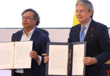 Ambiente, seguridad e integración marcaron reunión de Lasso y Petro en Tulcán