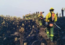 Bomberos controlan incendio en El Ángel con unas 800 hectáreas quemadas