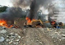 3 campamentos de minería ilegal fueron destruidos en el Parque Nacional Sangay