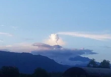 Ceniza en poblaciones de Morona por volcán Sangay