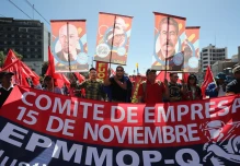 Sindicatos protestan contra Noboa en las calles
