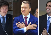 Noboa, Lacalle Pou y Milei son los presidentes sudamericanos más populares
