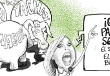 Correa ataca nuevamente al caricaturista Xavier Bonilla, por “elefantes blancos”