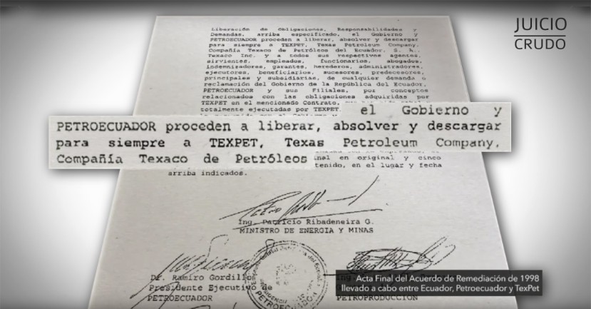 El estado ecuatoriano certificó los trabajos de remediación ambiental realizados por Texaco Petroleum./ Foto: cortesía El estado ecuatoriano certificó los trabajos de remediación ambiental realizados por Texaco Petroleum./ Foto: cortesía