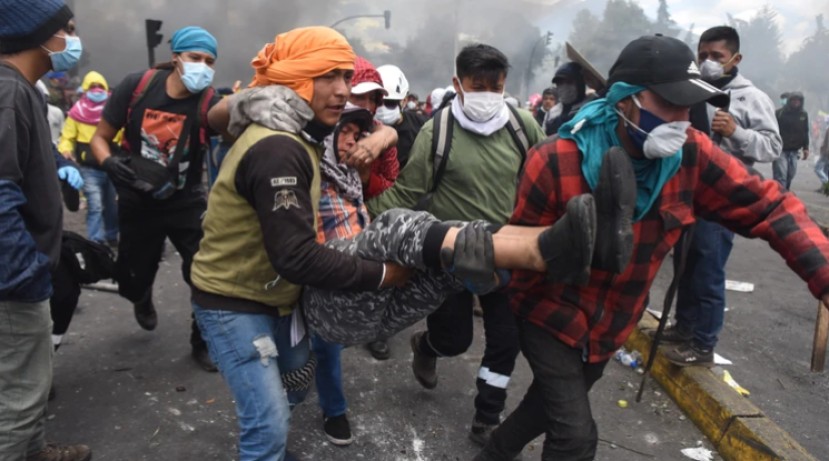 Protestas en Ecuador. Foto: Infobae Protestas en Ecuador. Foto: Infobae