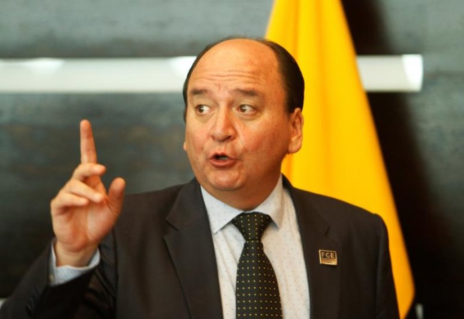 Chief Prosecutor Carlos Baca addresses the media after Ecuador arrested five people, including a relative of the Vice President, and raided several companies as part of a local investigation into Brazilian construction company Odebrecht's corruption scandal, in Quito. Photo: Reuters Chief Prosecutor Carlos Baca addresses the media after Ecuador arrested five people, including a relative of the Vice President, and raided several companies as part of a local investigation into Brazilian construction company Odebrecht's corruption scandal, in Quito. Photo: Reuters
