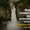 El proceso de erosión regresiva en el río Coca ha afectado auna cascada, infraestructura petrolera y vial
