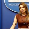 La vocera presidencial, Carolina Jaramillo, brindó hoy una rueda de prensa