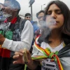 Cientos de personas reclaman la legalización total de la marihuana en Ecuador