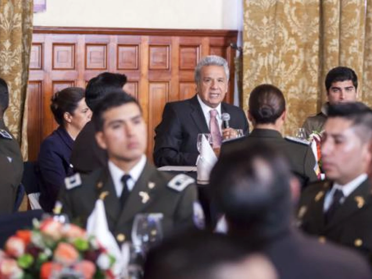 Policías heridos y agredidos durante el paro recibieron homenaje del Presidente Lenín Moreno 