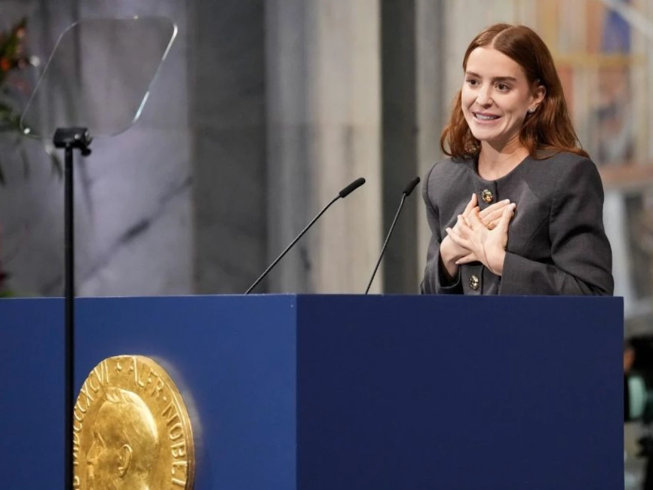 Machado dedica el Nobel de la Paz a todos los venezolanos y a los líderes que la apoyaron 
