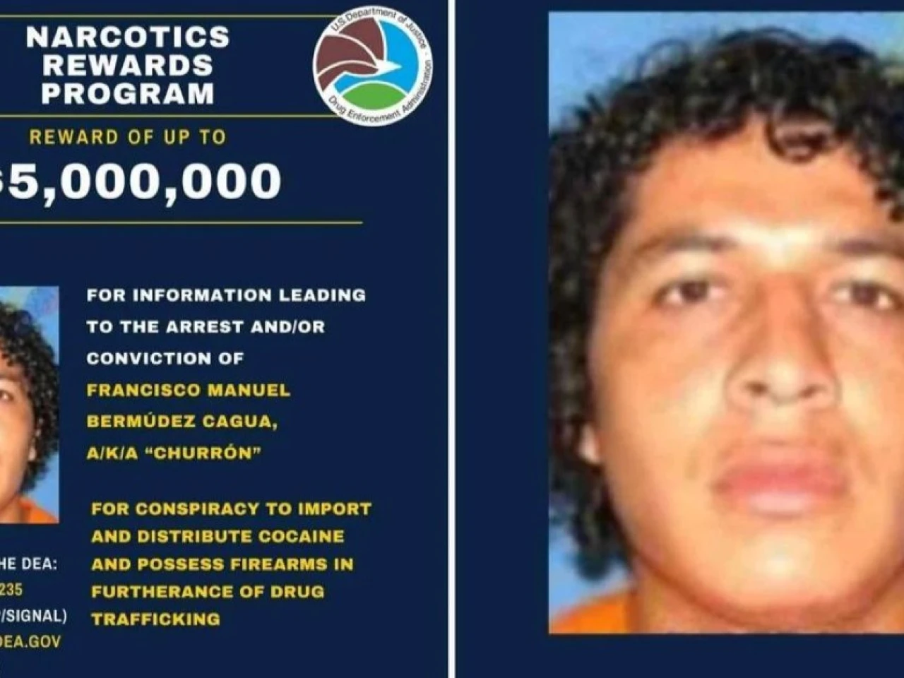 EE.UU. ofrece una recompensa de 5 millones de dólares por alias “el Churrón” 