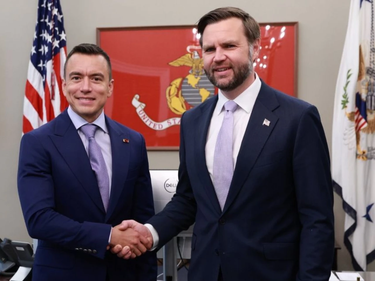 Noboa y Vance ratifican cooperación bilateral en seguridad, comercio e inversión