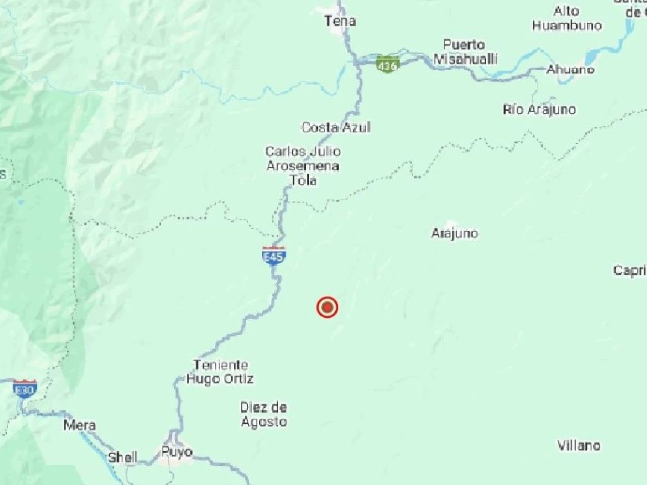 Sismo de magnitud 4,4 se registró en Pastaza