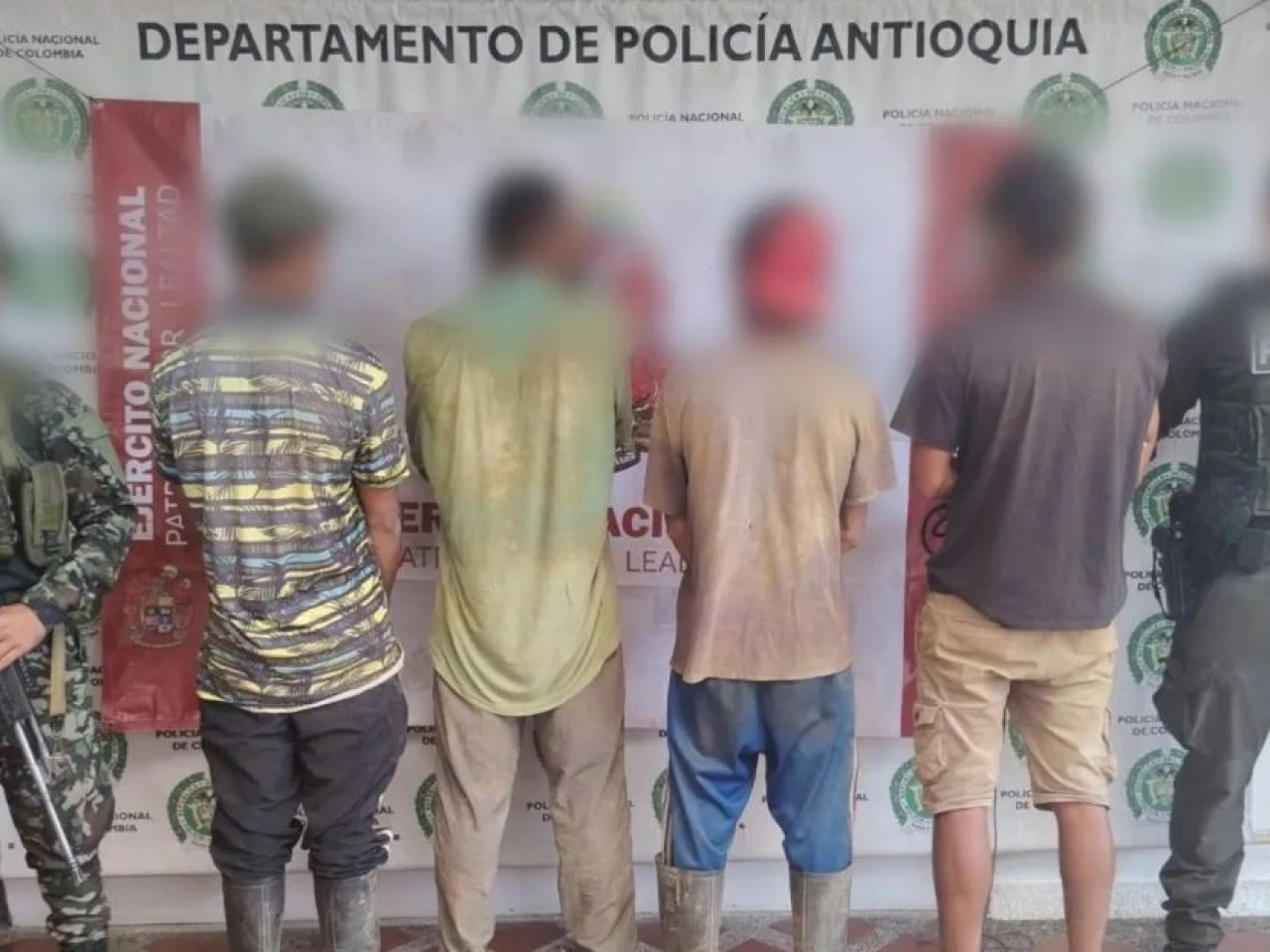 Operativo contra la minería ilegal deja cuatro detenidos en Antioquia