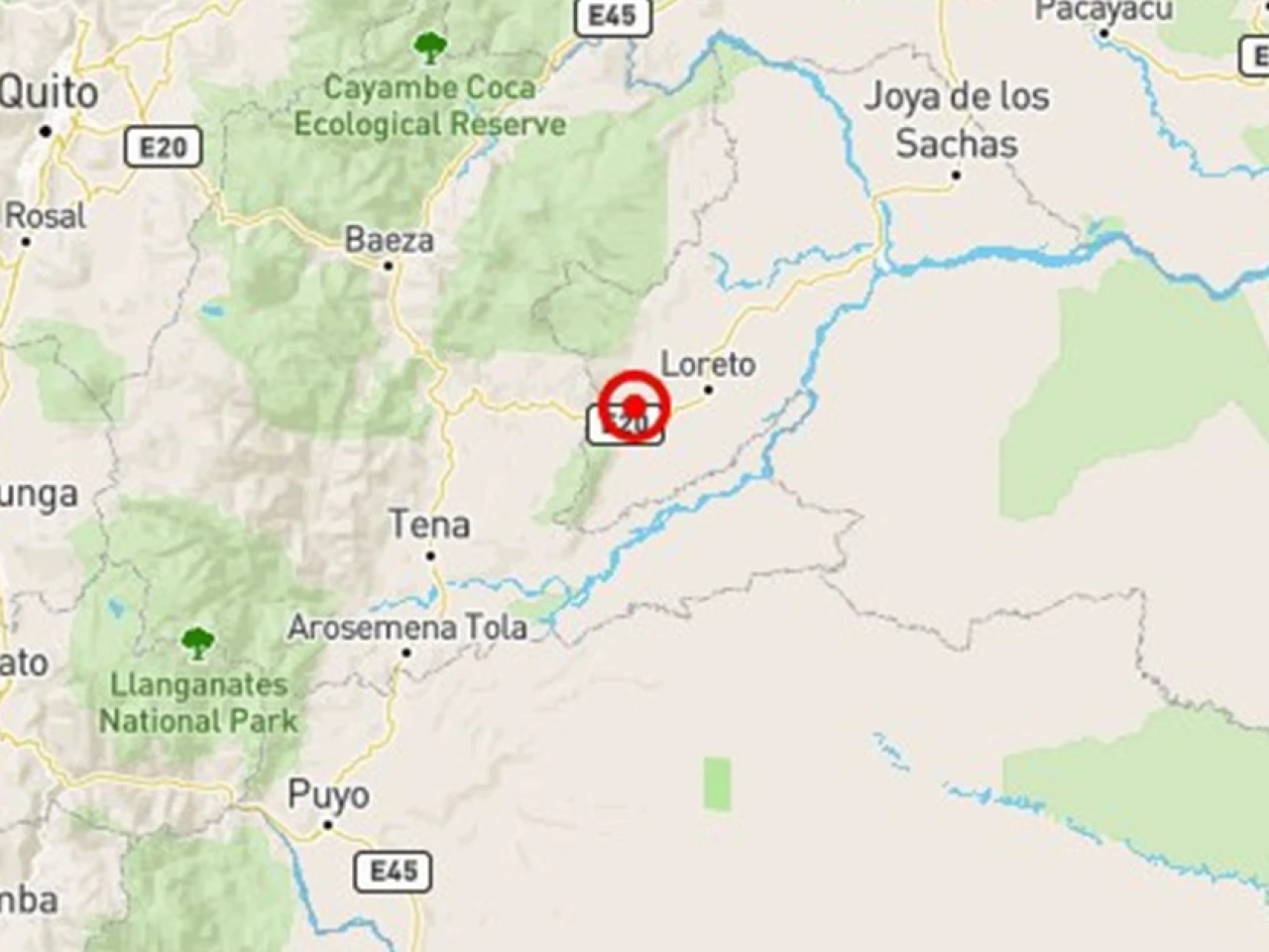 Un sismo de magnitud 4,1 sacudió Napo 