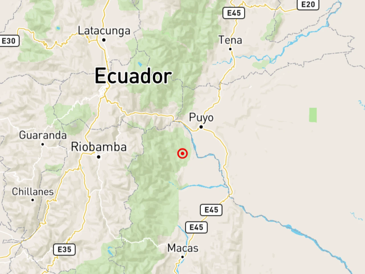 Puyo fue epicentro de un sismo de 5,5 grados