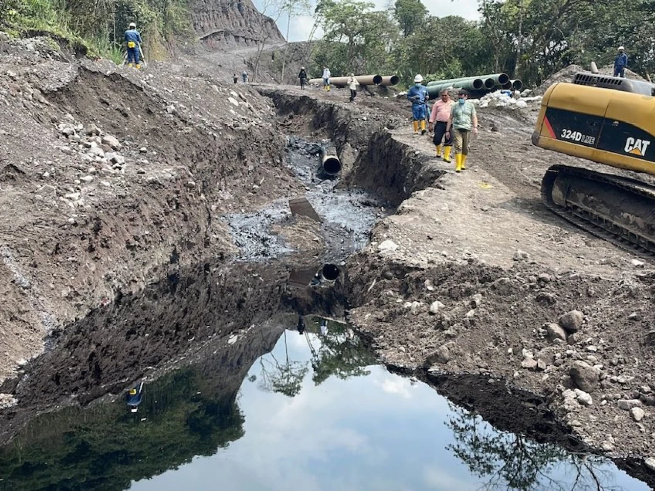 Rotura del OCP provocó derrame en Napo