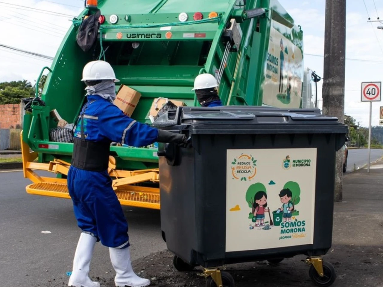 Moderno sistema de recolección de desechos funciona en Morona 