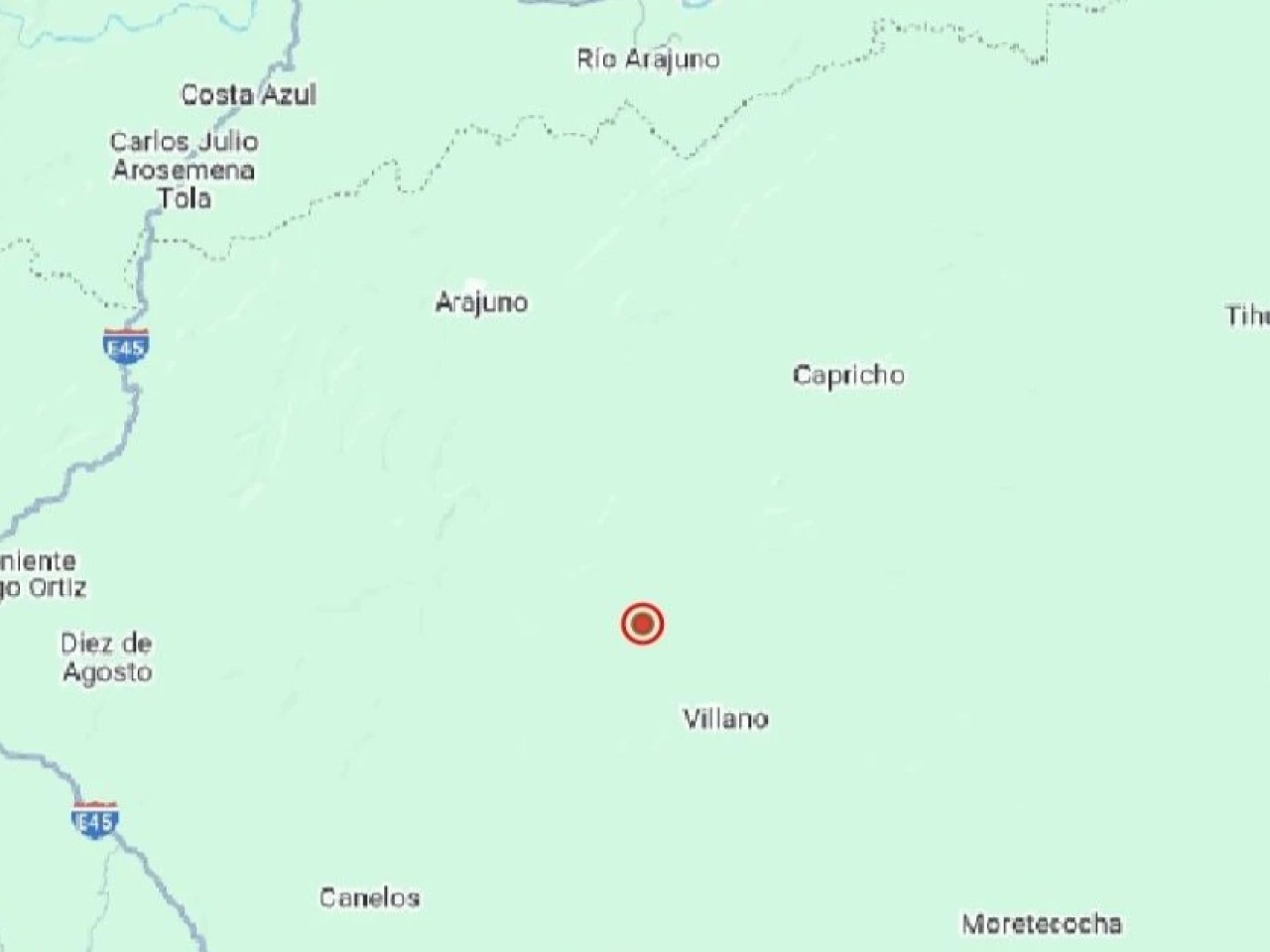 Un sismo de magnitud 3,3 se registró en Pastaza