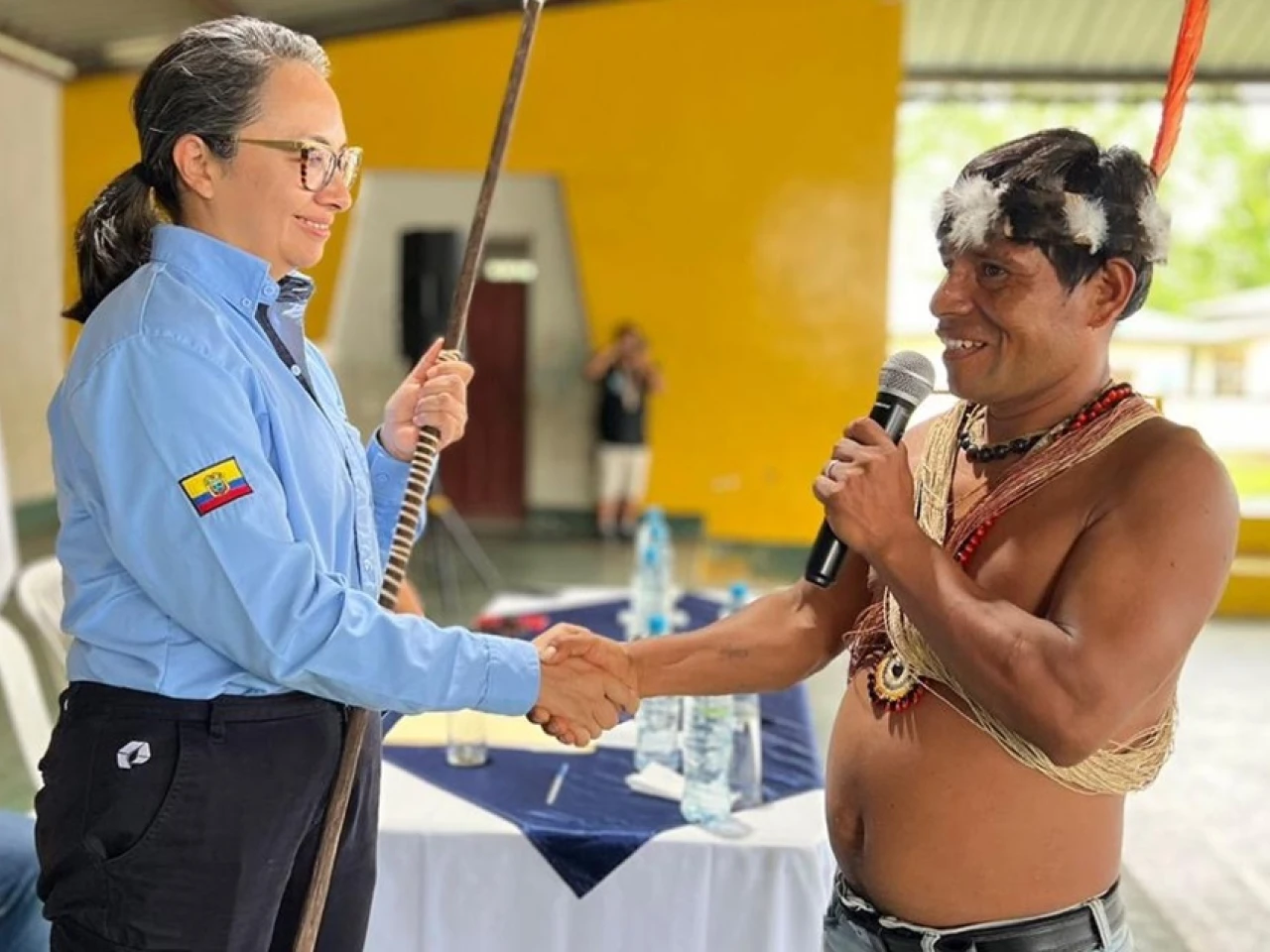 Petroecuador financiará sistema de agua potable para las comunidades de Dicaro y Yarentaro