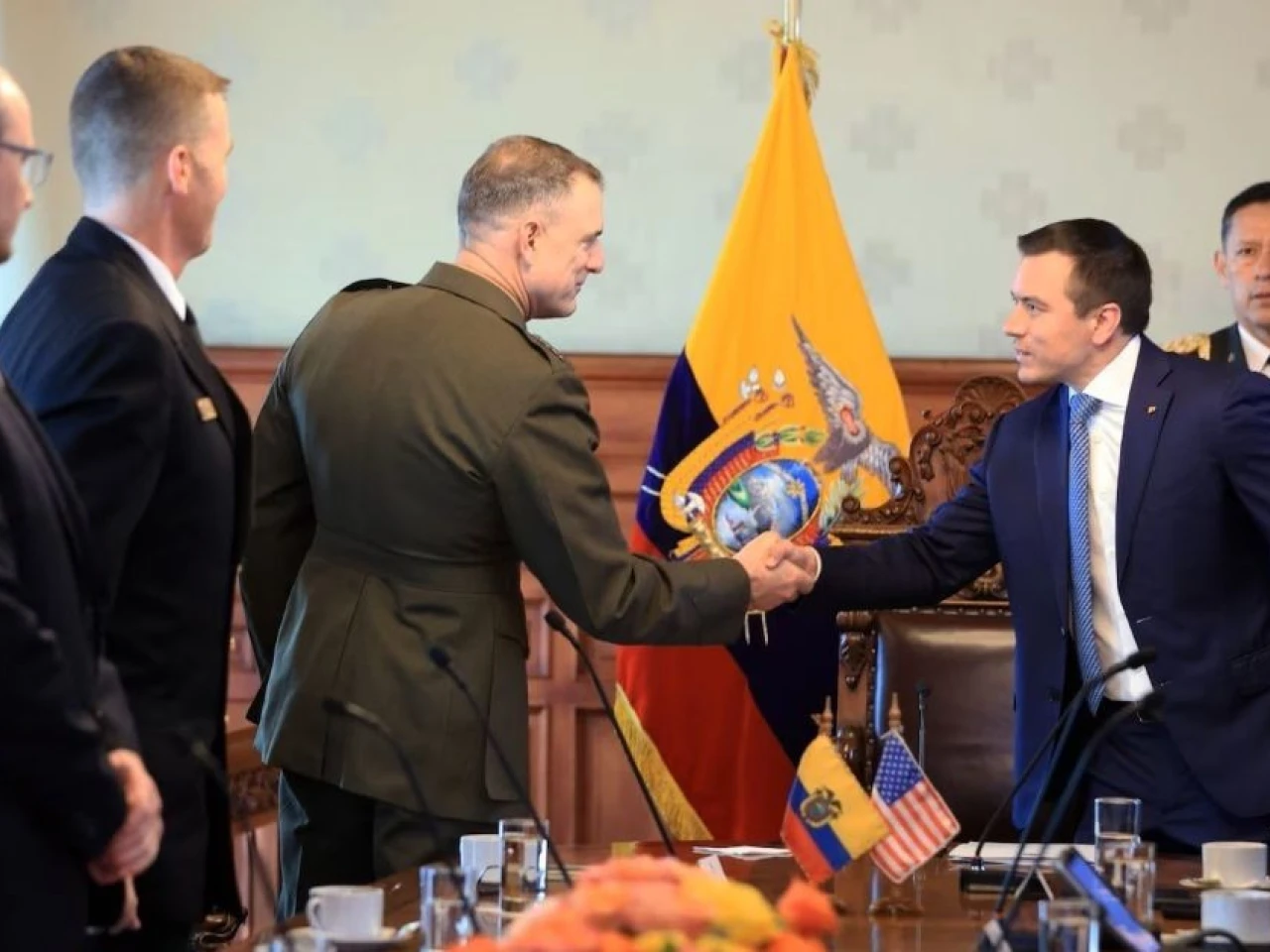 Noboa y el Comando Sur de Estados Unidos refuerzan alianza estratégica contra el narcoterrorismo