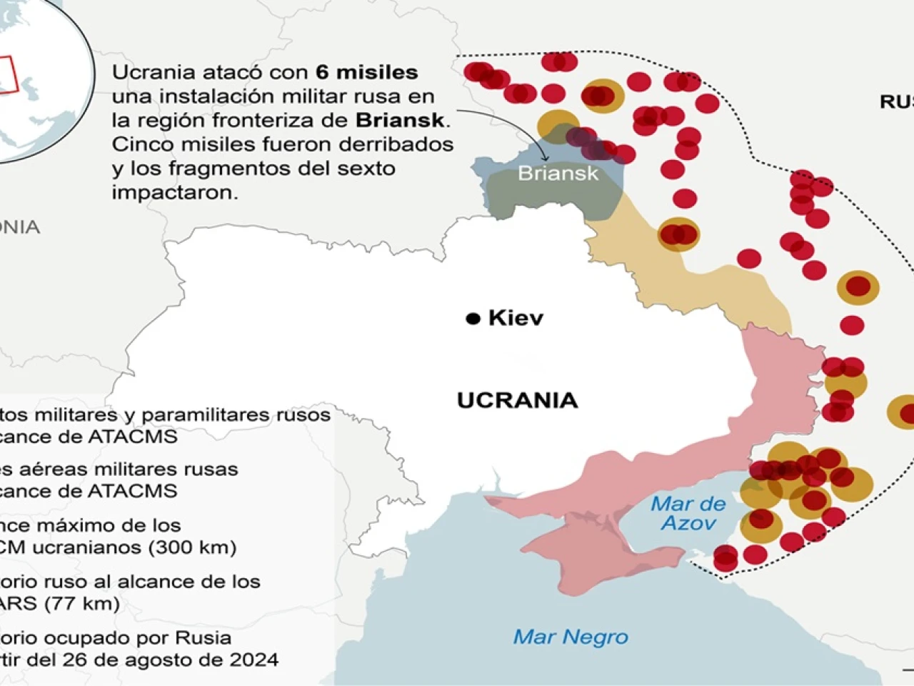 Rusia confirma el primer ataque ucraniano con misiles ATACMS