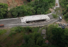 Cuatro puentes en la vía Coca-Dayuma entran en su fase final de construcción