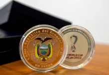 El Banco Central presentó una moneda alusiva a la participación de Ecuador en el Mundial